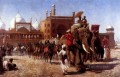 The Return Of The Imperial Court From The Great Mosque At Delhi Edwin Lord Weeks